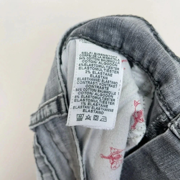 True Religion Mens Size 40 Rocco Biker Skinny Fit Jean In Grey - Picture 11 of 16